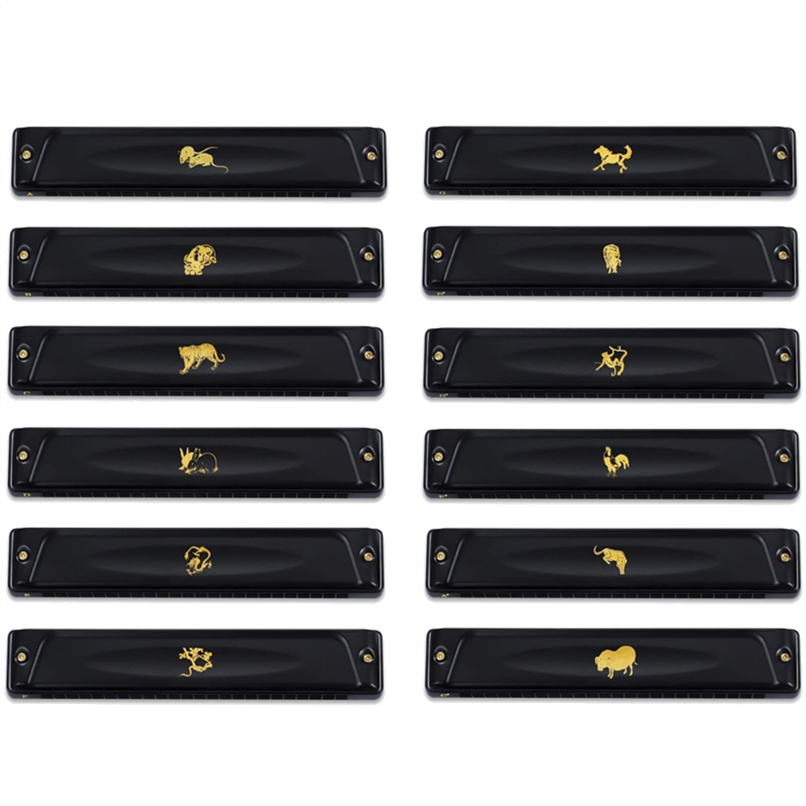 Standard Mundharmonikas Tremolo-Mundharmonika, 24-Loch-Tonart C-Mundharmonika, Professionelle Mundharmonika-Musikinstrumente (Color : 07)