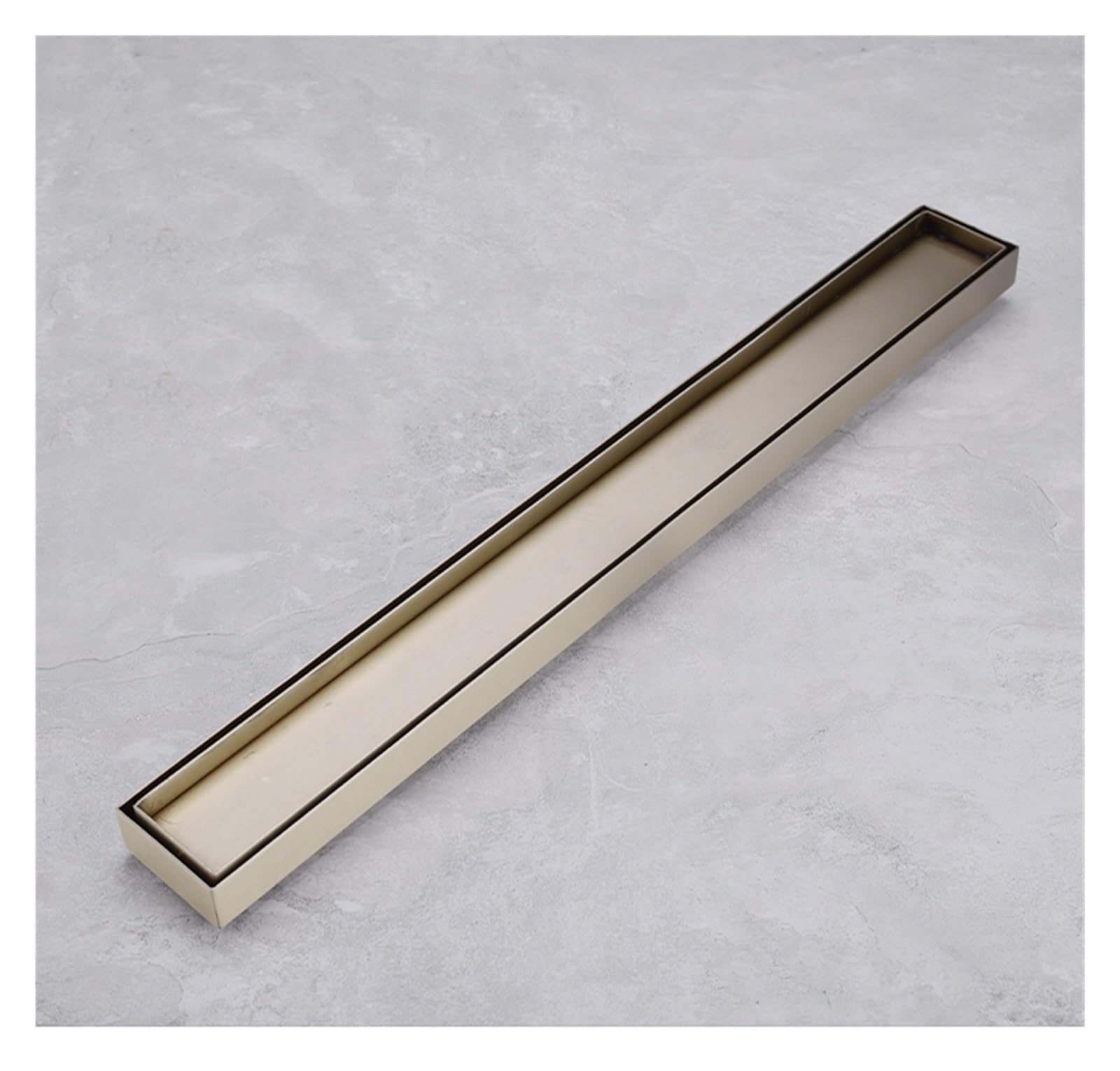 Desagüe de Suelo de 600 mm, Rectangular, de Acero Inoxidable 304, para baño, Ducha, Suelo de baldosas Invisibles