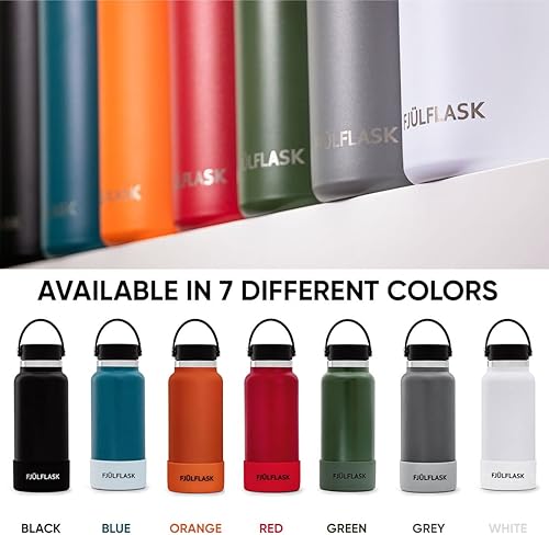 Miniatura 6 de FJULflask - Botella de agua aislada al vacío de 32 onzas, taza térmica de acero inoxidable, tapa de boca ancha, tapa de rosca y tapa de rosca, la