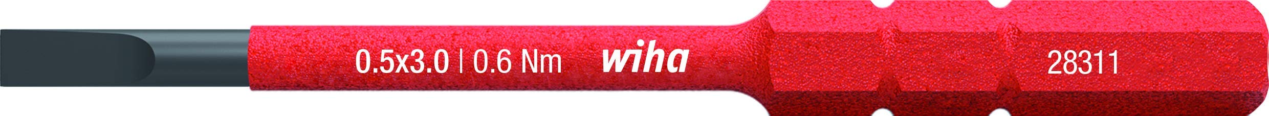 Wiha Slotted Screwdriver Bit, SL3 Tip
