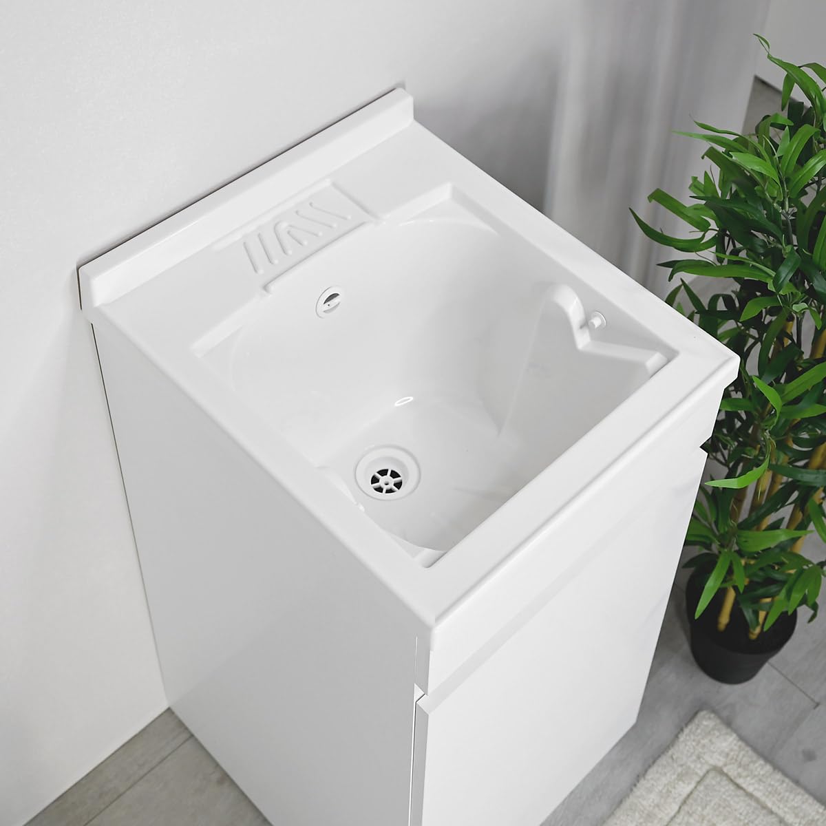 Ceramica Tuscia ZARA Mobile Lavatoio Lavanderia con Vasca in Resina PP (45x50)