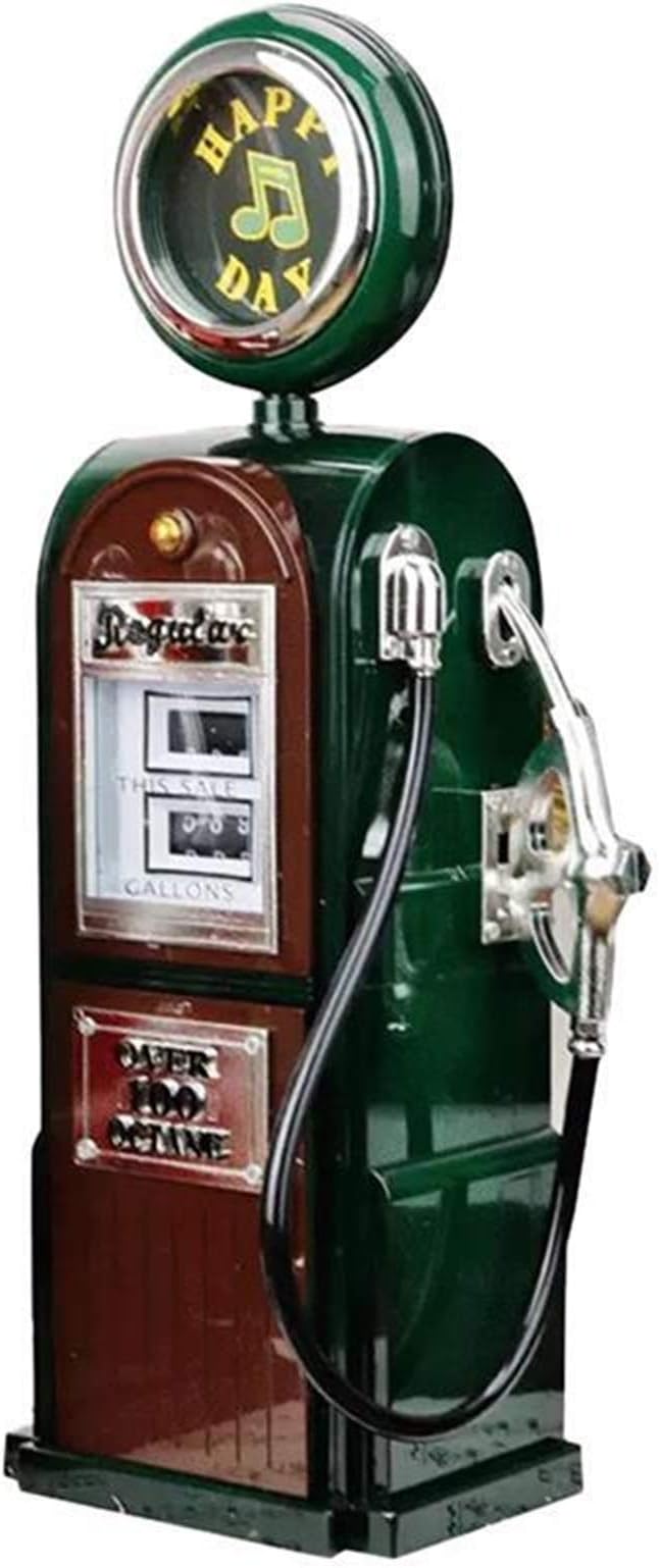 xiaodouGas Station Music Box Creative Retro Music Box Melody Box Desktop Decoration Bar Restaurant Music Box ( Color : B )