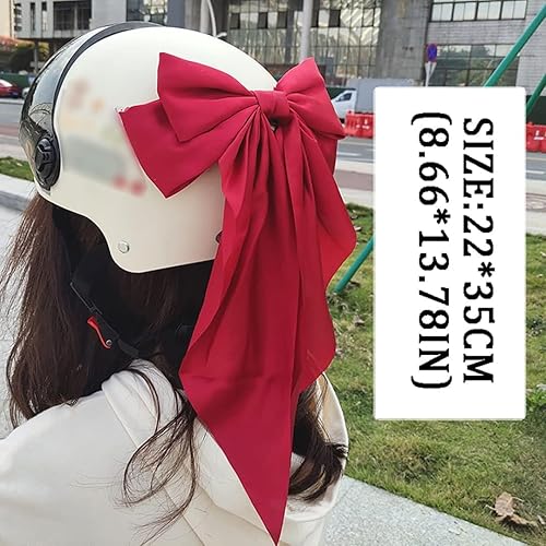 Miniatura 4 de Casco de esquí con lazos largos, accesorio de orejas con lazo grande, decoración de casco de motocicleta para bricolaje, casco de patinaje de Navidad