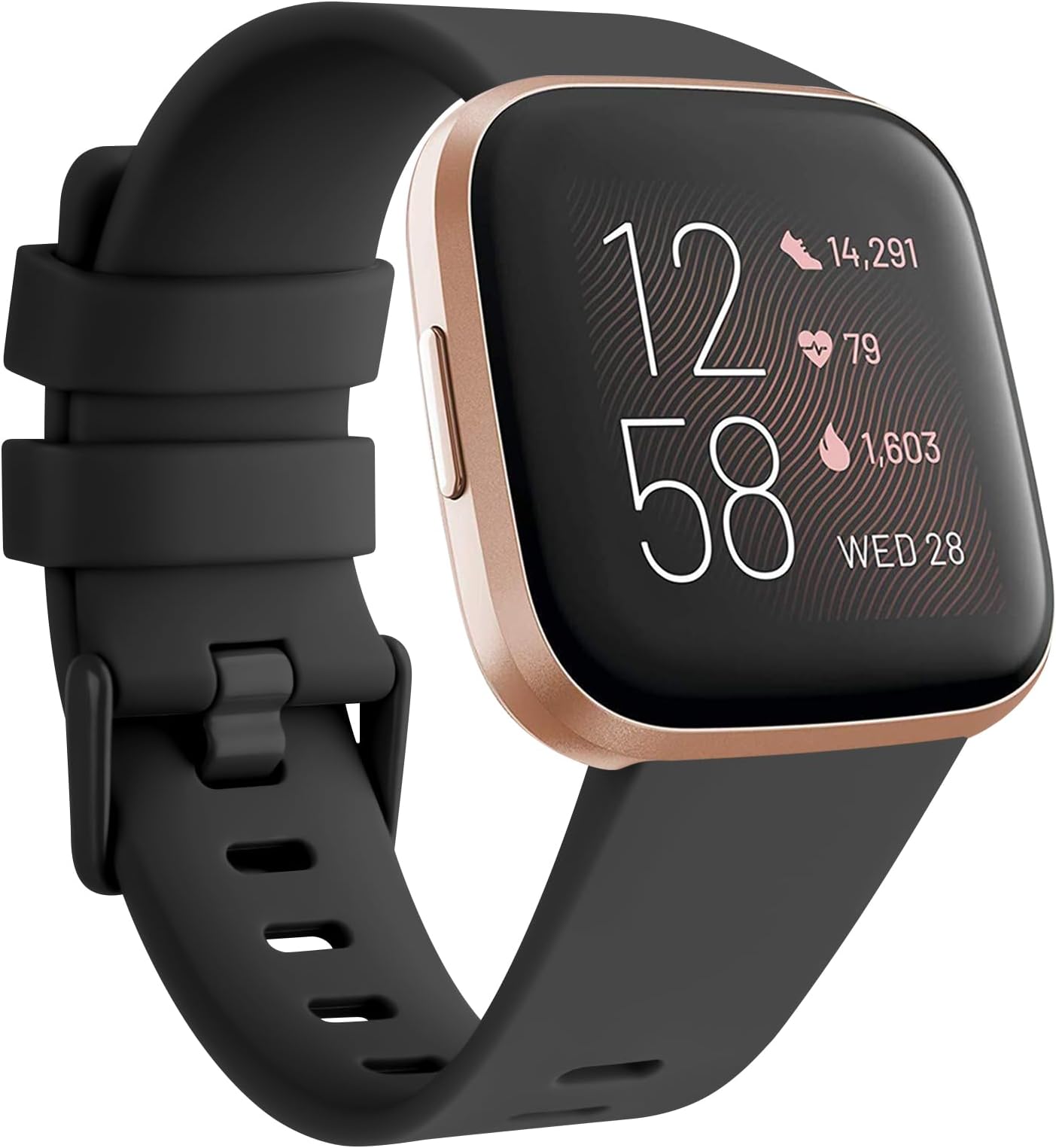 Tobfit Soft Strap Compatible for Fitbit Versa 2 (Watch Not Included), Flexible Premium Elastomer TPU Adjustable Watch Band, Sport Replacement Watchstrap for Women Men