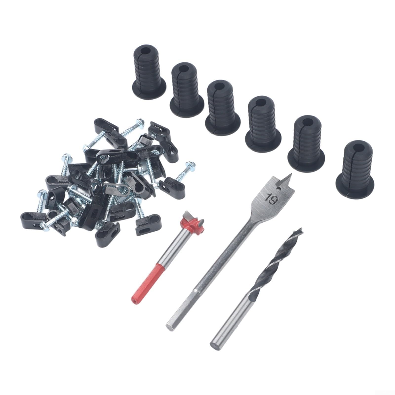 Para Starlink Kit de enrutamiento de cable para paso de pared con anillos de silicona y herramientas de taladro para RV y uso doméstico móvil negro (gris)