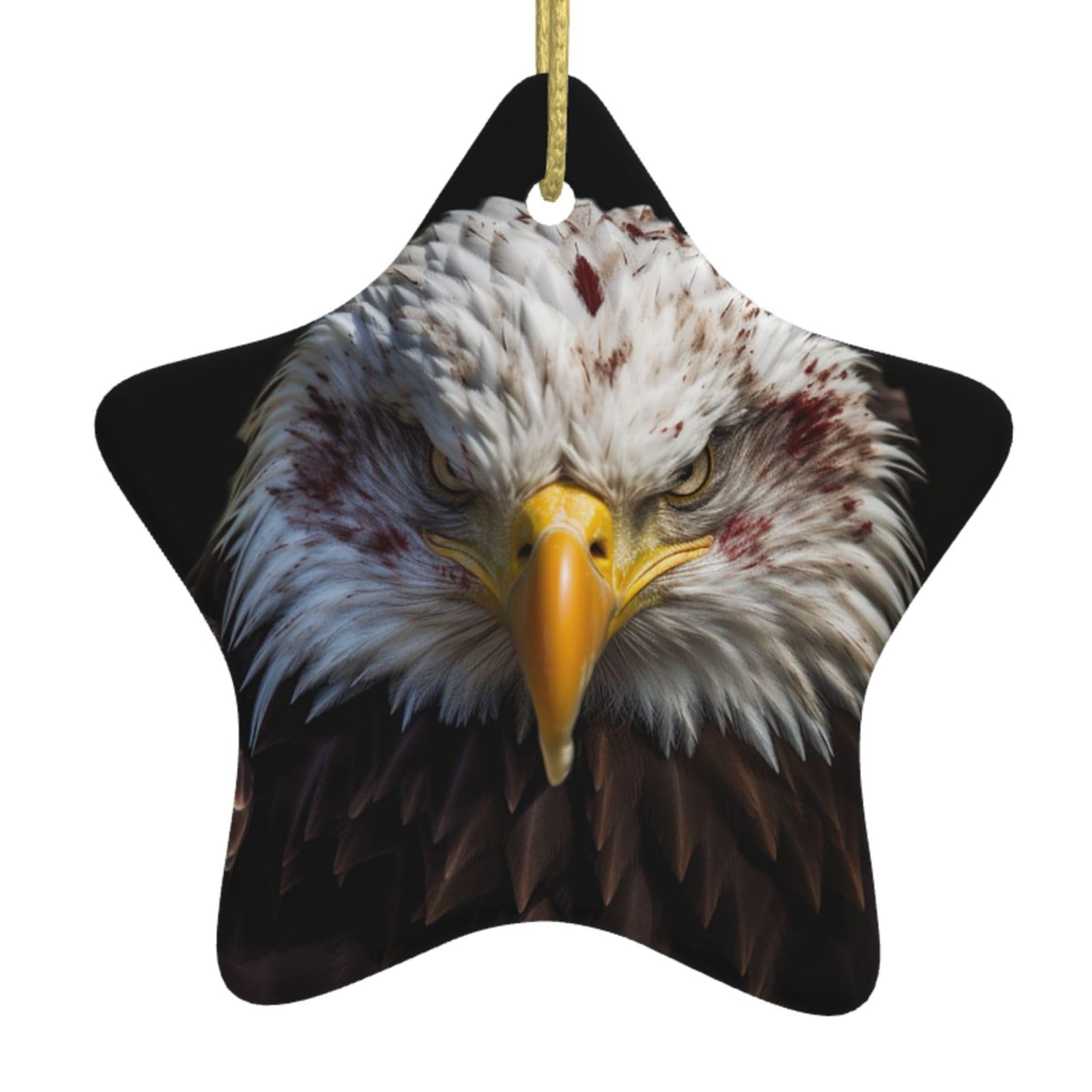 Fodpand Women's White Bald Eagle Christmas Ornaments 2025, Gift Exchange For Men, Collectible Ceramic Ornament Star Hanging Ornaments For Christmas Tree Decoration
