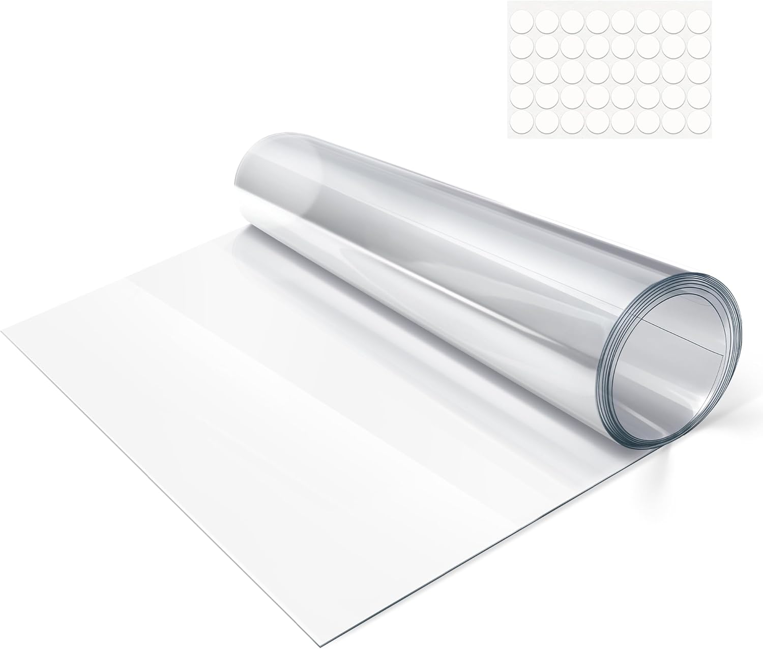 95" L X 16" W 1 Roll PET Plastic Tree Trunk Protector Guard for Iguana Tree Wrap Damaged Bark, Cat Prevention, Including Waterproof Transparent Acrylic Double-Sided Adhesive