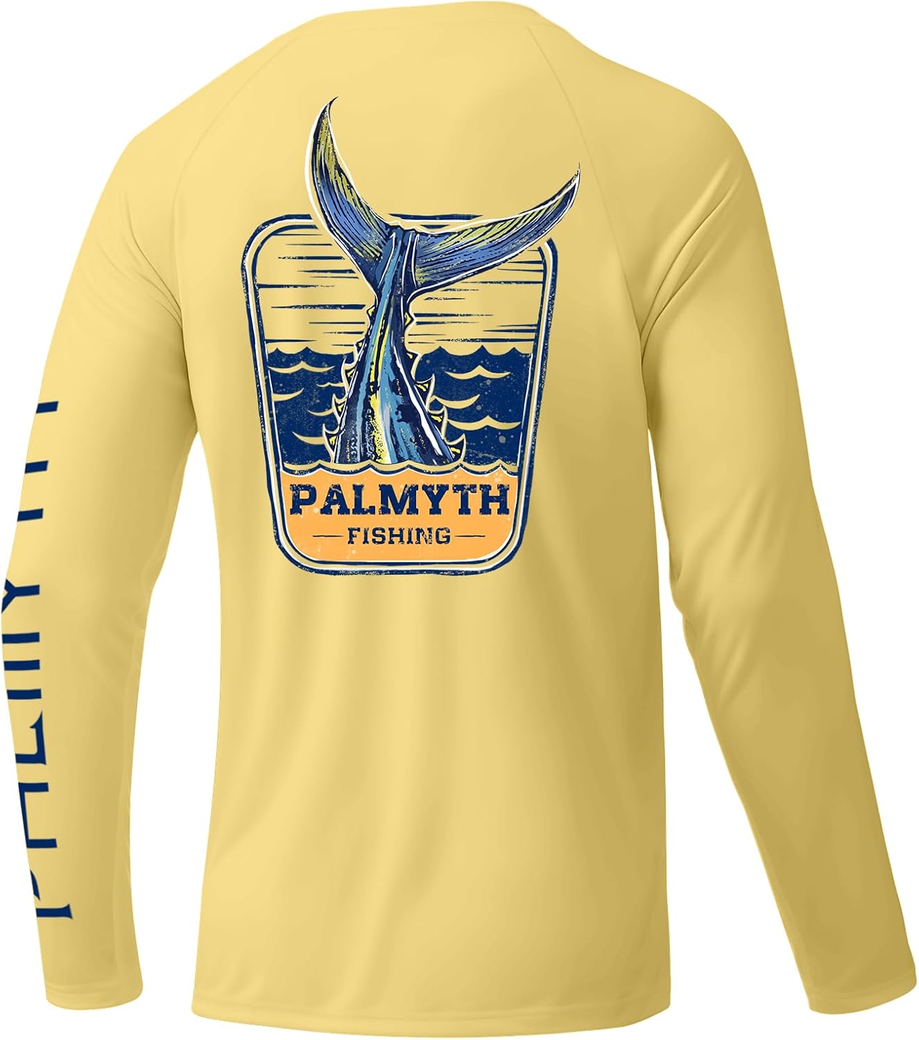 Palmyth Mens Fishing Shirts Sun Protection T-Shirts UV UPF 50+ Long Sleeve Rash Guard Tee