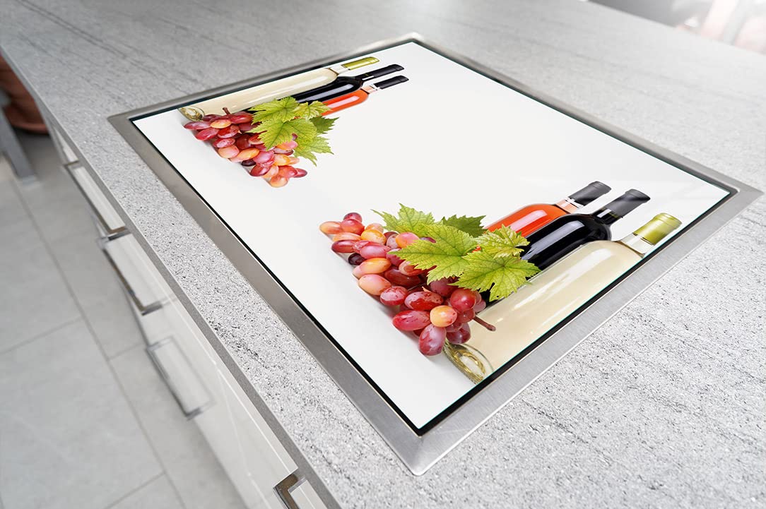 PLAQUE DE RECOUVREMENT De Cuisinière En Verre La Côte Le Matin 60x52 Cm EUR 48,00 - FR