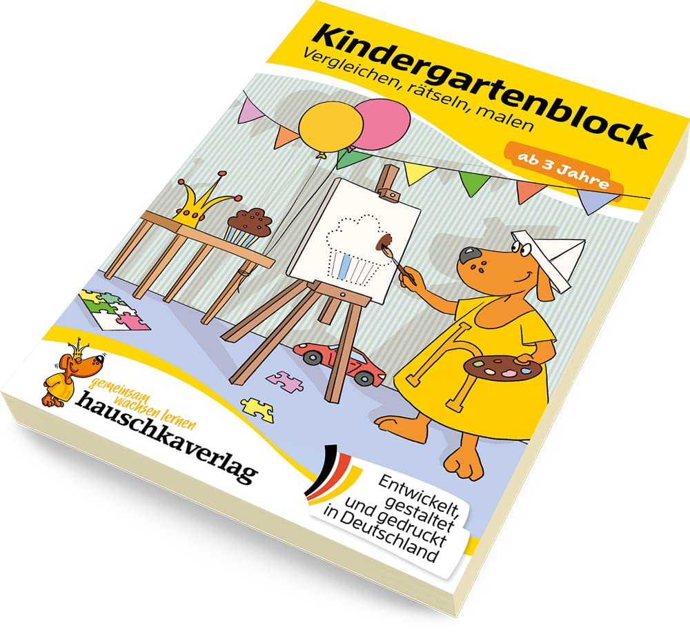 Kindergartenblock - Vergleichen, rätseln und malen ab 3 Jahre: Bunter Rätselblock - Sinnvolle Beschäftigung die Spaß macht: 610