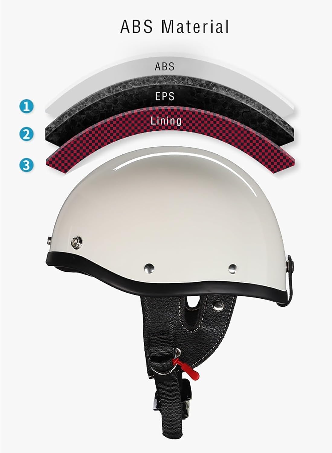 Kask motocyklowy retro, kask motocyklowy dla mężczyzn i kobiet, kask retro w stylu niemieckim, kask motocyklowy dla dorosłych, dopuszczony przez ECE kask motocyklowy w stylu vintage, rozm. S, 52-53 cm
