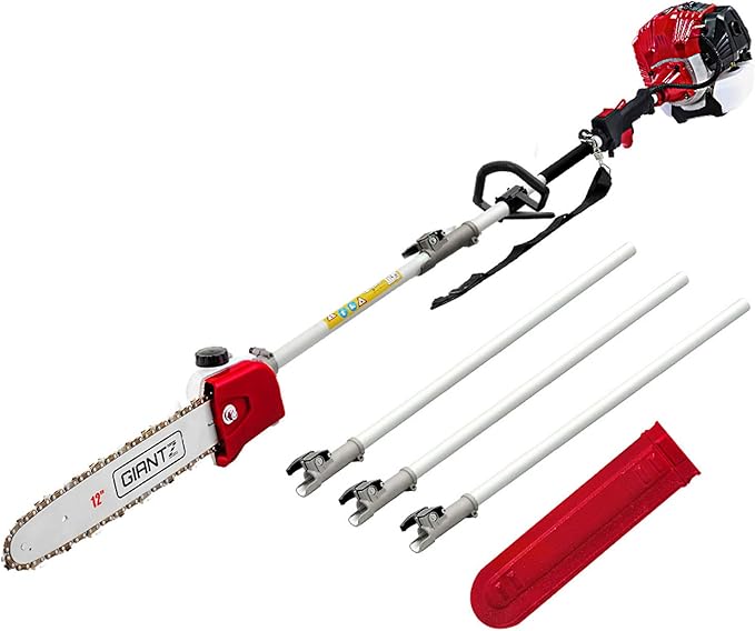 Giantz Pole Saw, 65cc Hedge Trimmer Brush Cutter Poles Tree Pruner