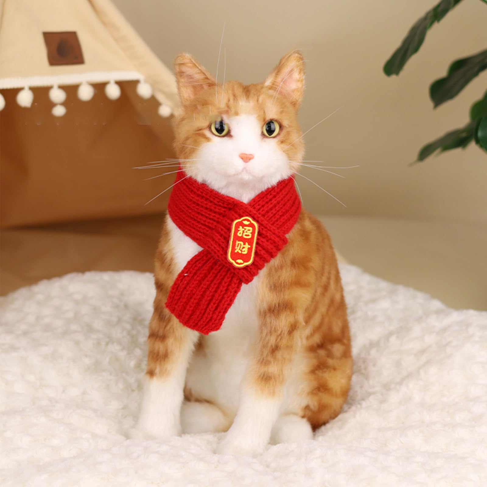 Orange Katze Kuscheltier, H38*B22cm Weich Klein Plüschtier, Katzen Stofftier Plüsch Plüschtiere, Geschenk für Jungen Mädchen (Vermögensgewinnung)