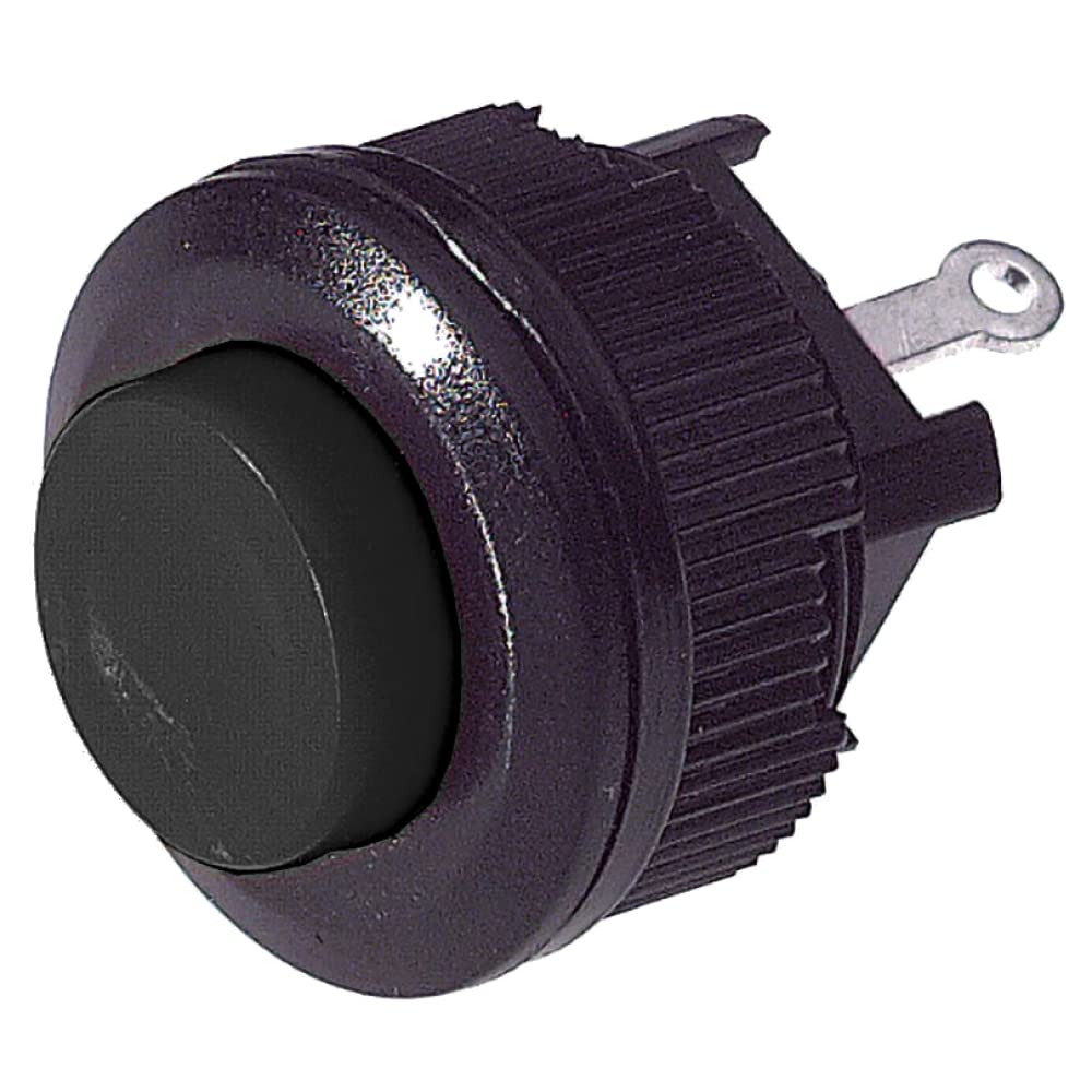 Pulsante Metallico NA 22mm, Foro 19mm, IP66 Stagno, 12V/220V 2A, Contatti A Vite, Per Pannelli E Quadri Comando