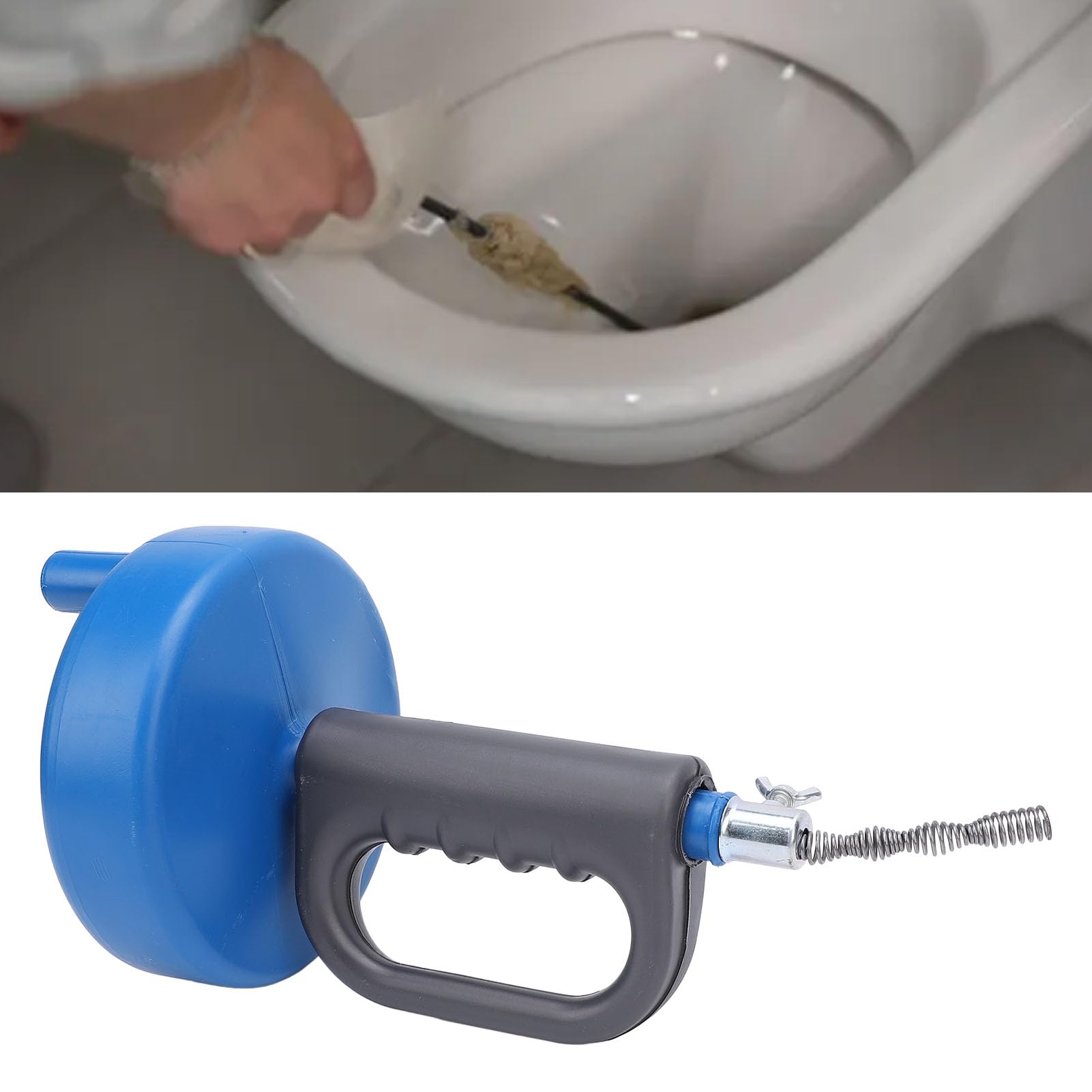 Drain Snake Auger, Hair Clog Removal Tool Carbon Steel Heavy Duty for Kitchen (#1)