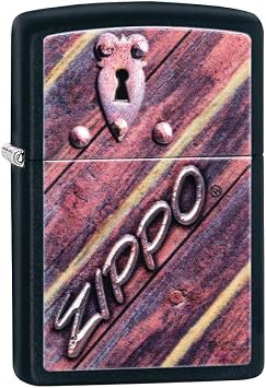 Personalized American Classic Elegant Design Lighter Zippo - Free Engraving - Christmas, Halloween & Valentines Day Gift Black matt
