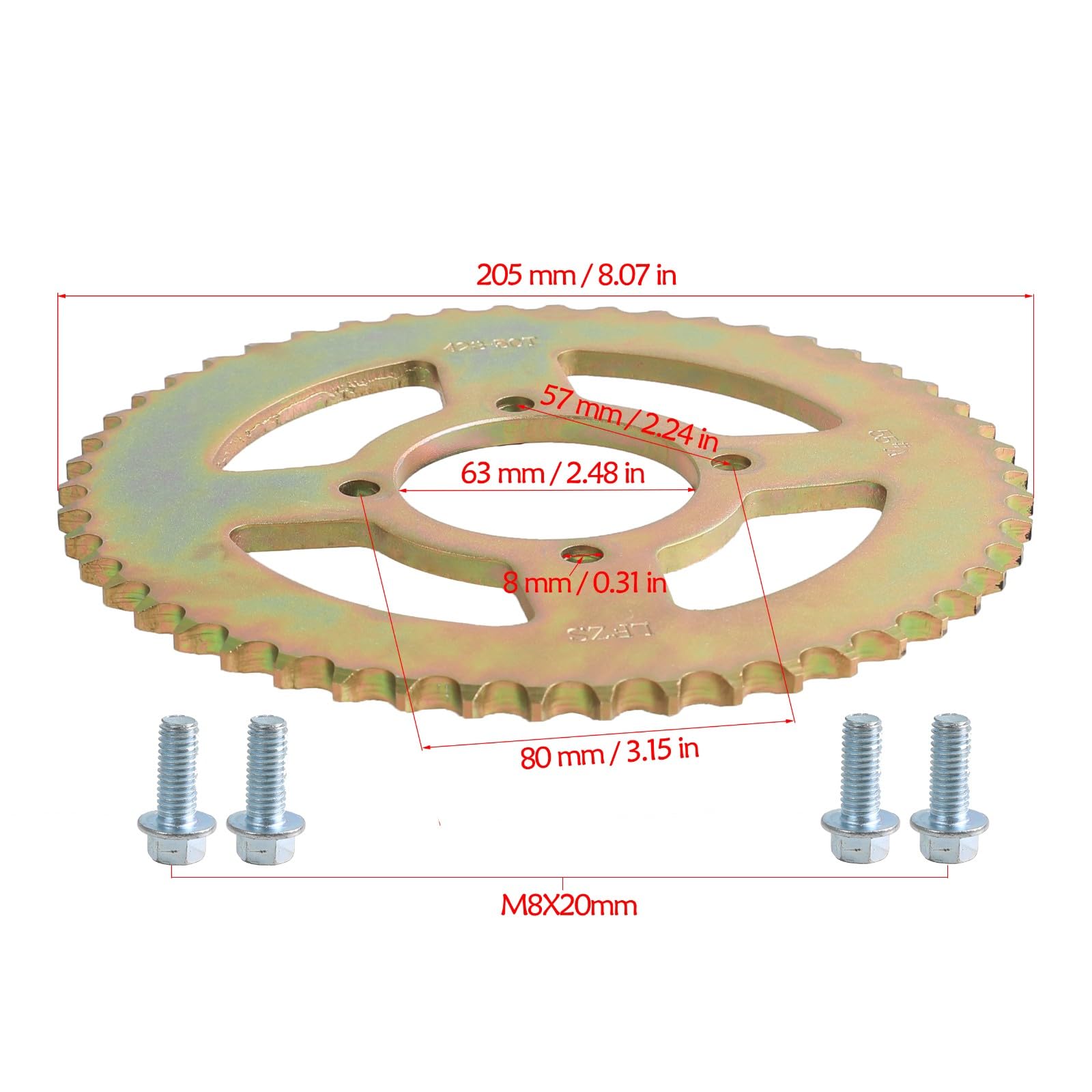 Amazon.com: YC Yier ATV Rear Sprocket 428 50T for 50cc 110cc
