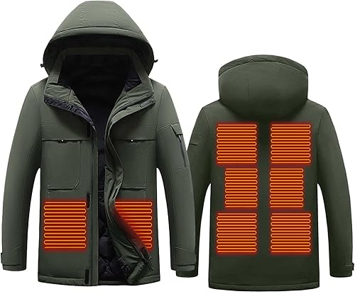 Miniatura 5 de tuduoms Chaleco térmico para mujeres y hombres chaqueta de plumón eléctrica cálida de invierno recargable por USB sin batería Negro -