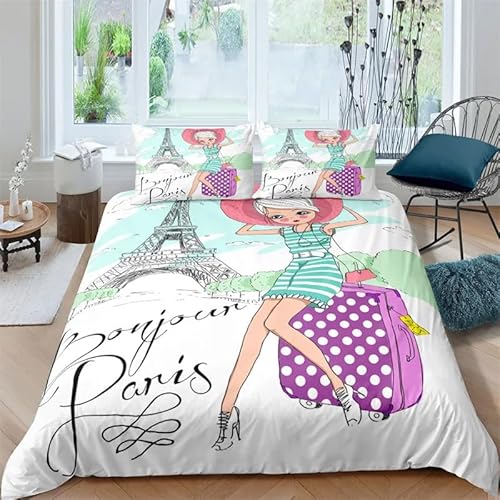 Funda Nordica Cama 90 Chica De Paris Juego
