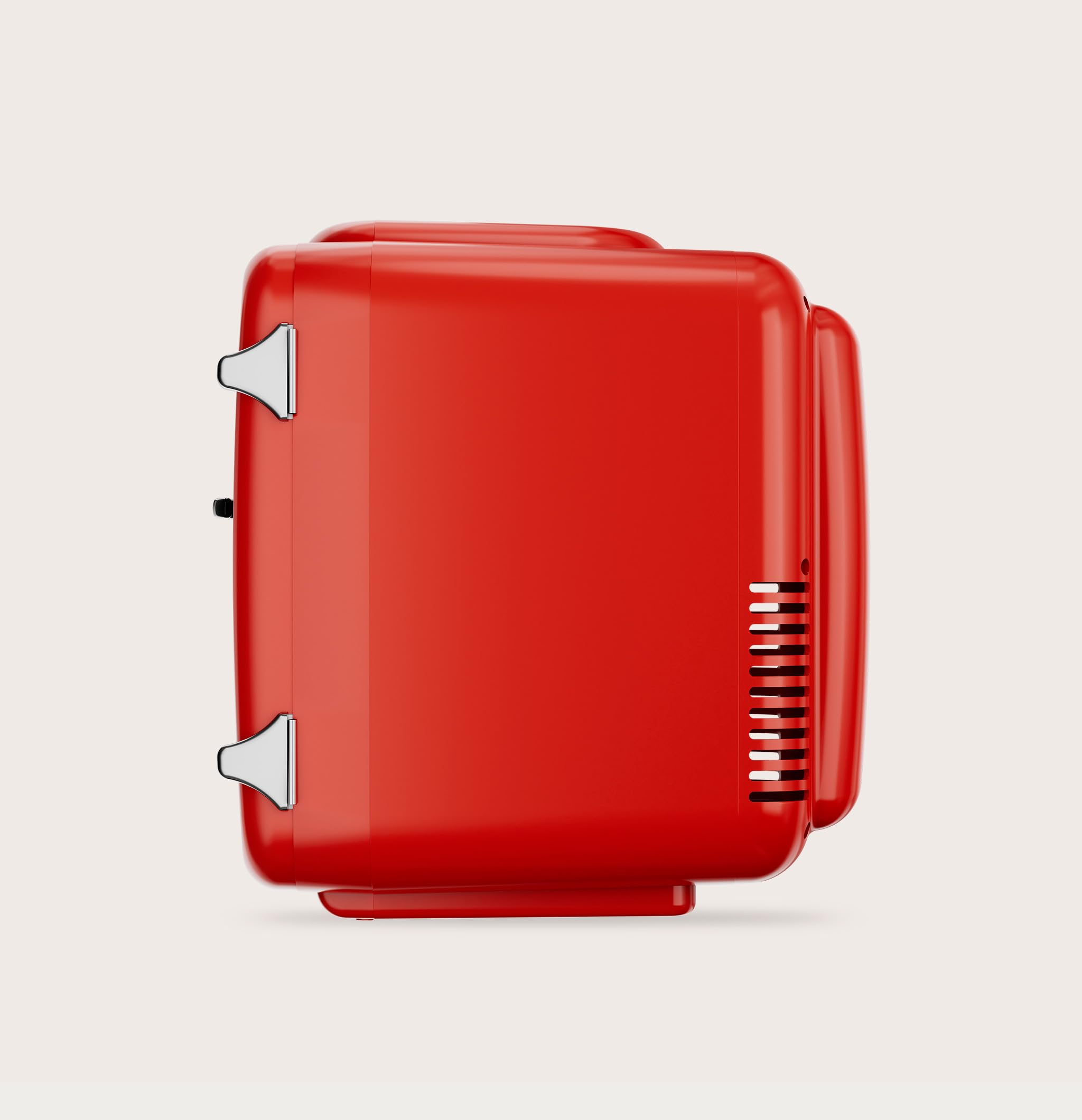EVVO F4 Mini Frigorifero Retrò Rosso 4L - Mini Frigorifero per Creme, Trucco e Bellezza | Mini Frigorifero Portatile per Stanza, Ufficio e Auto | Funzione Fredda e Calore | Silenzioso | 12 V/220 V