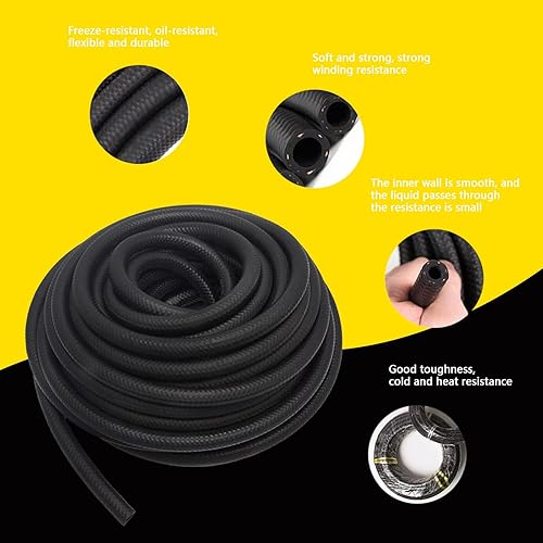 Miniatura 5 de 1 manguera de combustible para automóvil, 9.8 pies de diámetro interior, 0.62 pulgadas de diámetro exterior, 0.9 pulgadas, goma de nitrilo