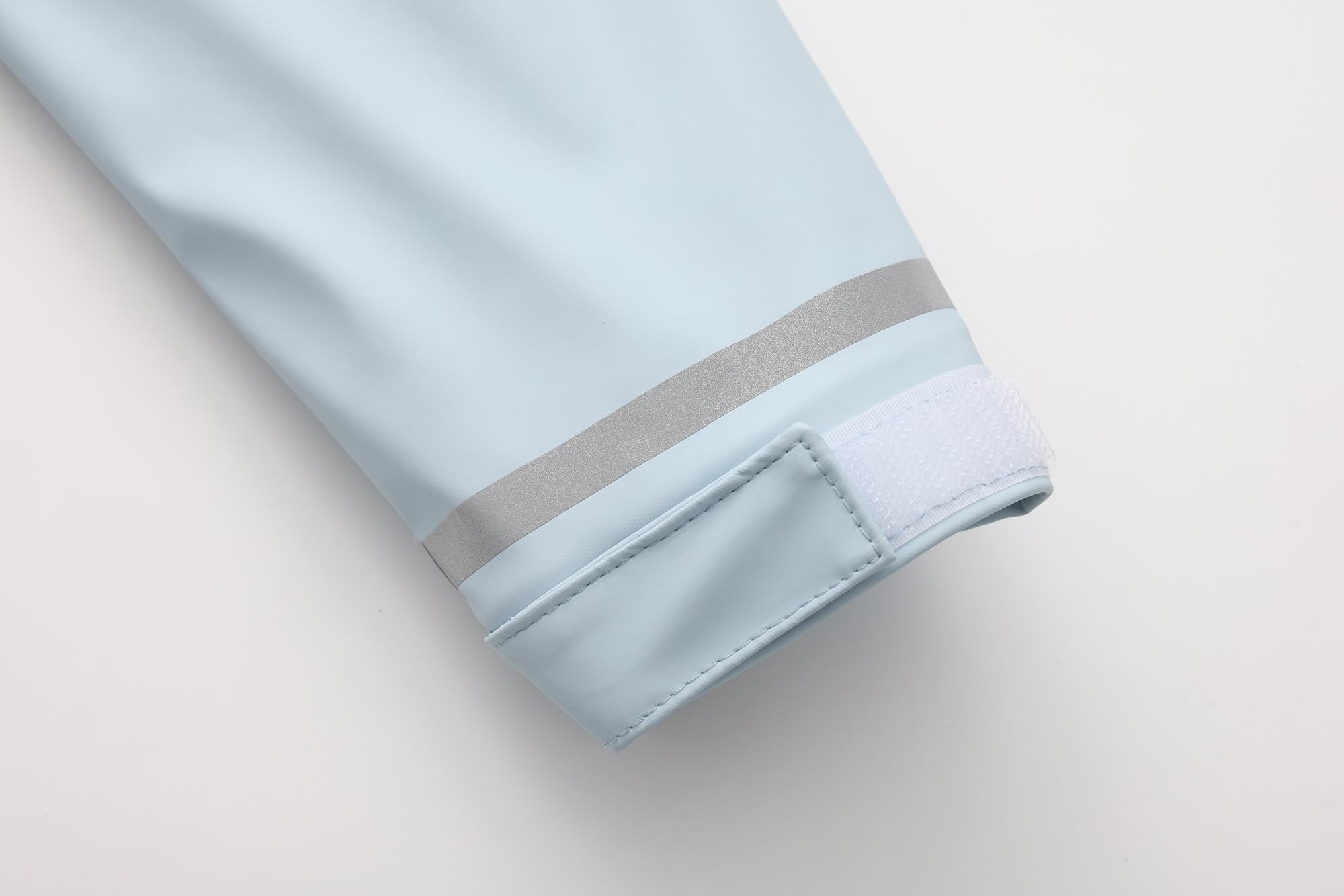 Wasserdichter Mantel für Mädchen und Jungen, mit gestreiftem Futter auf der Kapuze, Innenseite aus Fleece, Reißverschluss, gewachster Marine-Stil