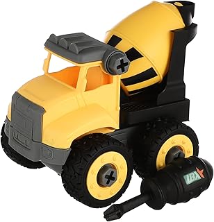 لعبة تجميع شاحنة من ال بي ايه S-918 - أصفر وأسود، هدية للأطفال ومناسبة للأولاد والبنات، مثالية كهدية عيد ميلاد أو كريسماس وتعزز النمو والمرح