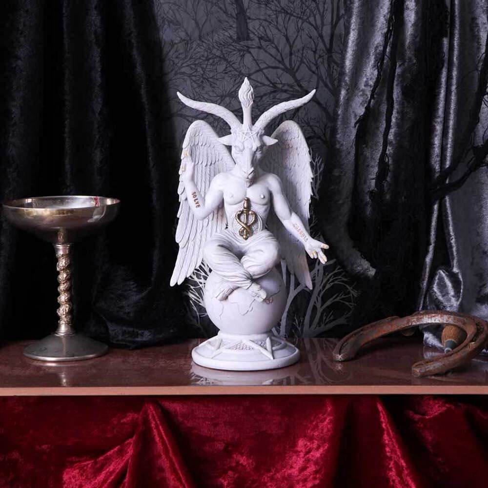 Nemesis Now B5260S0 - Statuetta di Baphomet del Signore Oscuro, 26 cm, colore: Bianco