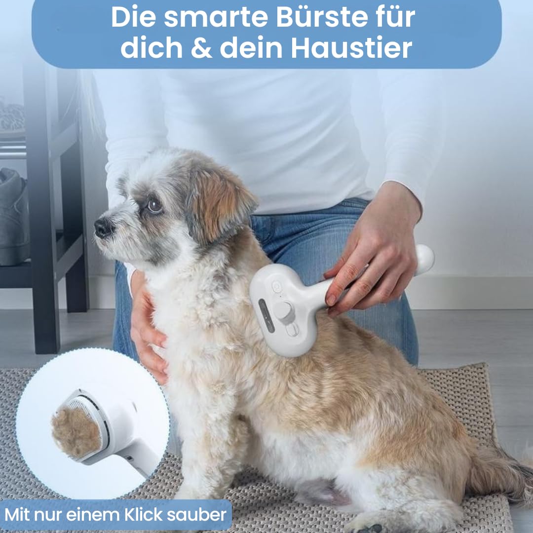 Felanis 3-in-1 Fellbürste mit Sprühnebel Katzenbürste mit Dampf Dampfbürste für Katzen und Hunde, Massage, Grooming & Haarentfernung