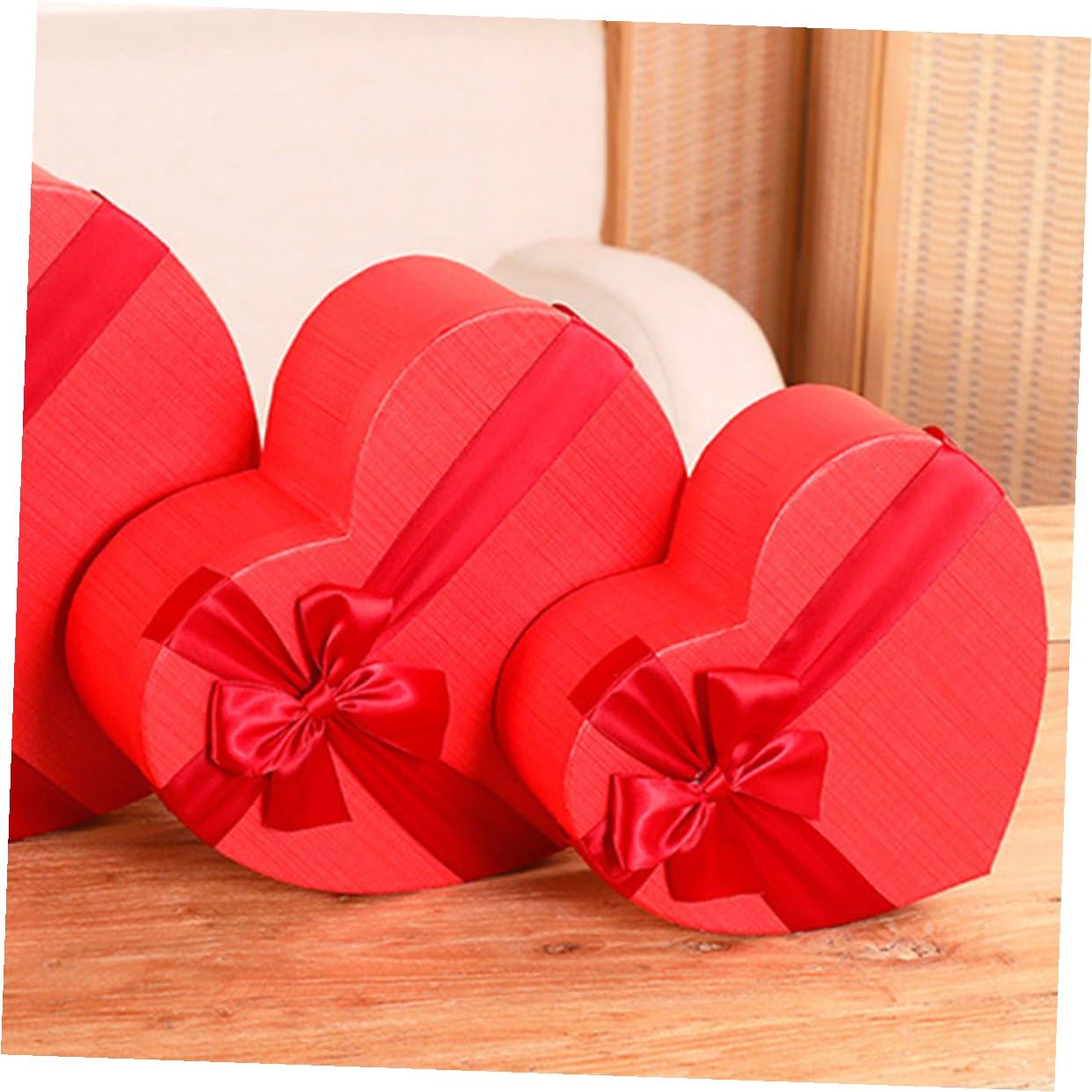 TOGEVAL 3 Stück Geschenkboxen Herzform Aufbewahrungsboxen aus Langlebigem Material Leicht Montierbar für Valentinstag Geburtstag Hochzeitsfeier