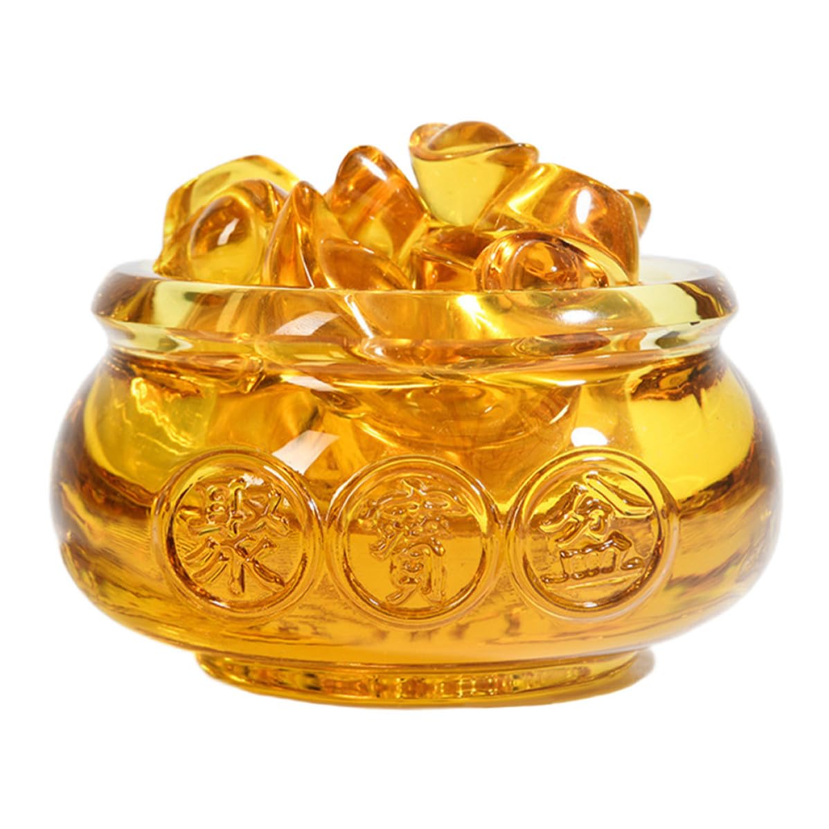 Sculpture Corne d'Abondance Cristal Doré Cadeau Idéal Décoration Maison