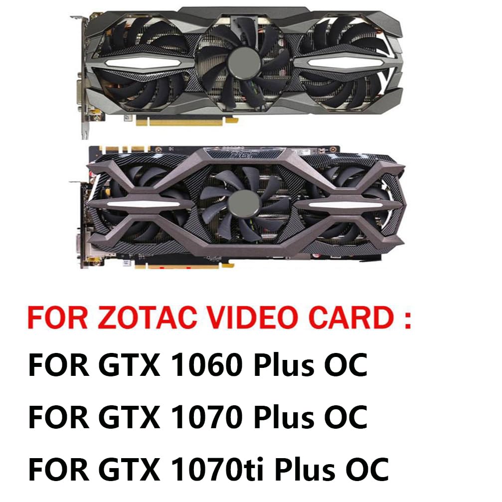 3PCS Graphics Card Cooling Fans Suitable for ZOTAC GTX 1060 1070 1070ti 1080 Plus OC Series Desktop Fan 12V 0.350A 4Pin GA92S2U 85mm Video Card Cooler Fans GPU Fan (Fan 4)