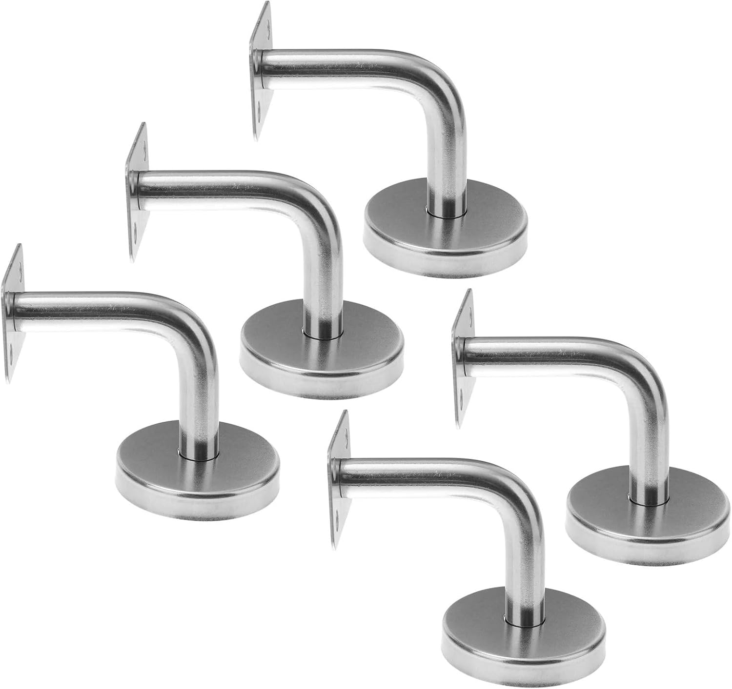 Handrail Bracket 6pcs Stainless Steel Handrail Brackets Durable Anti-Corrosion for Stairways, Home or Office Stair Support