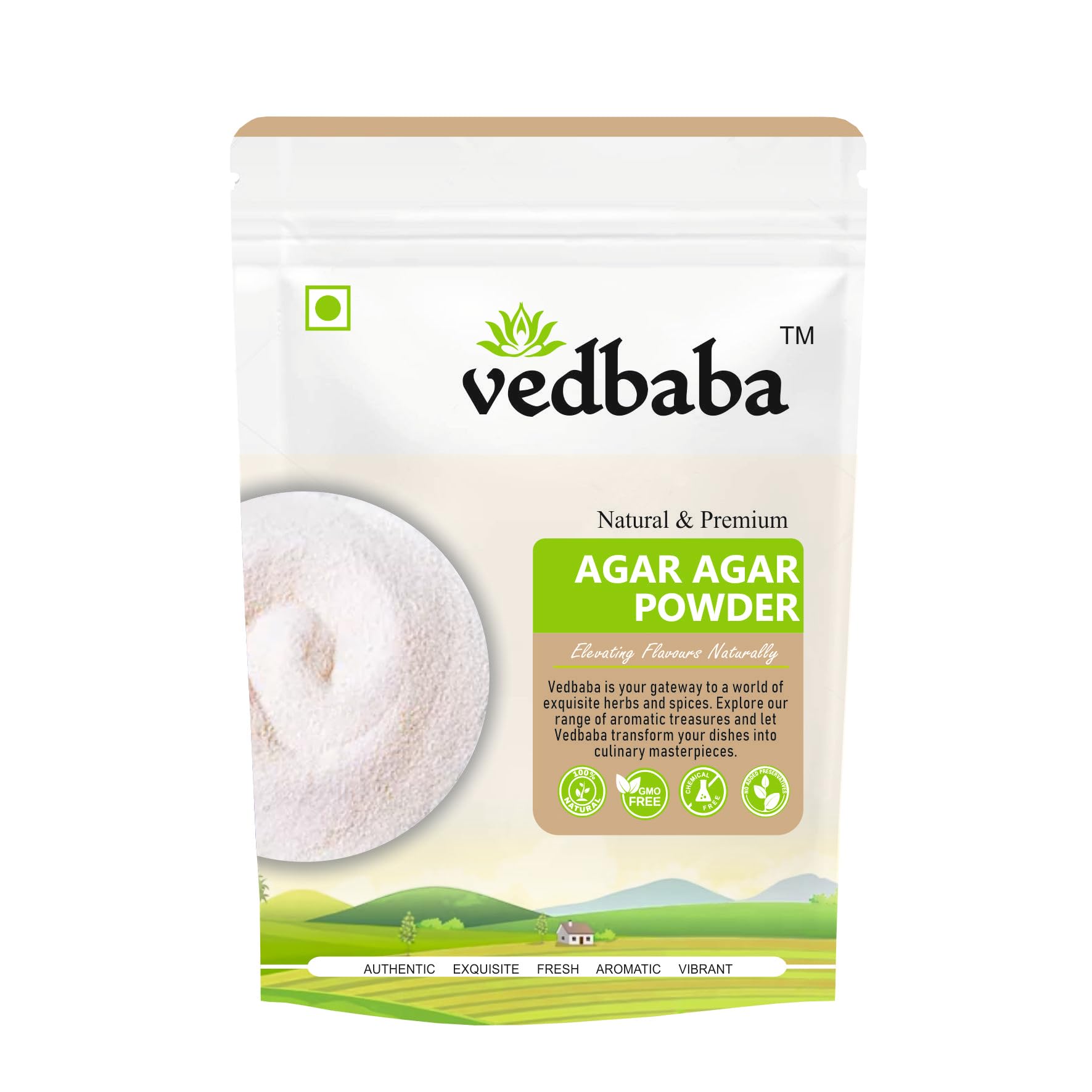 Vedbaba Agar Agar Powder, 50g | 100% Plant-Based Agar Agar Powder for Jelly | Perfect for Desserts, Cakes, Puddings & Jelly | Gelatin Alternative (50g) (B0C7R58ZQ2) Amazon Price History, Amazon Price Tracker