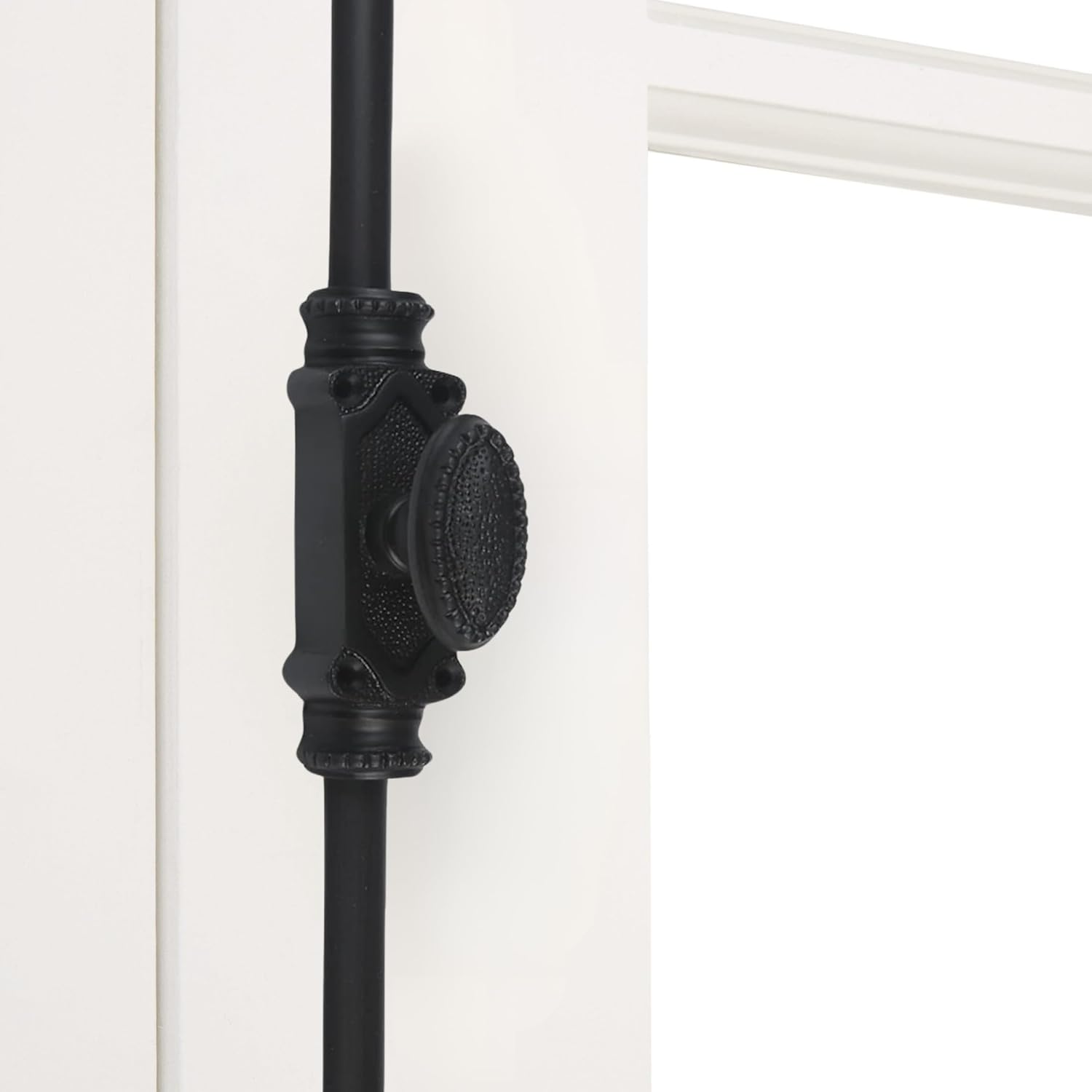 6' Brass Cremone Bolt for Windows – Oil Rubbed Bronze Finish, Beaded Design, Victorian Charm, Antique Look, Solid Brass Construction, Includes 2 Rods