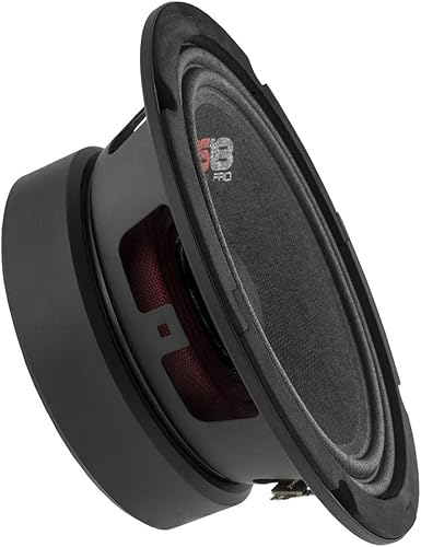 DS18 PRO-GM6 - Altavoz de 6.5 pulgadas, rango medio, cesta de acero negro, 480 W máximo, 140 W RMS, 8 ohmios, altavoces de rango medio de calidad