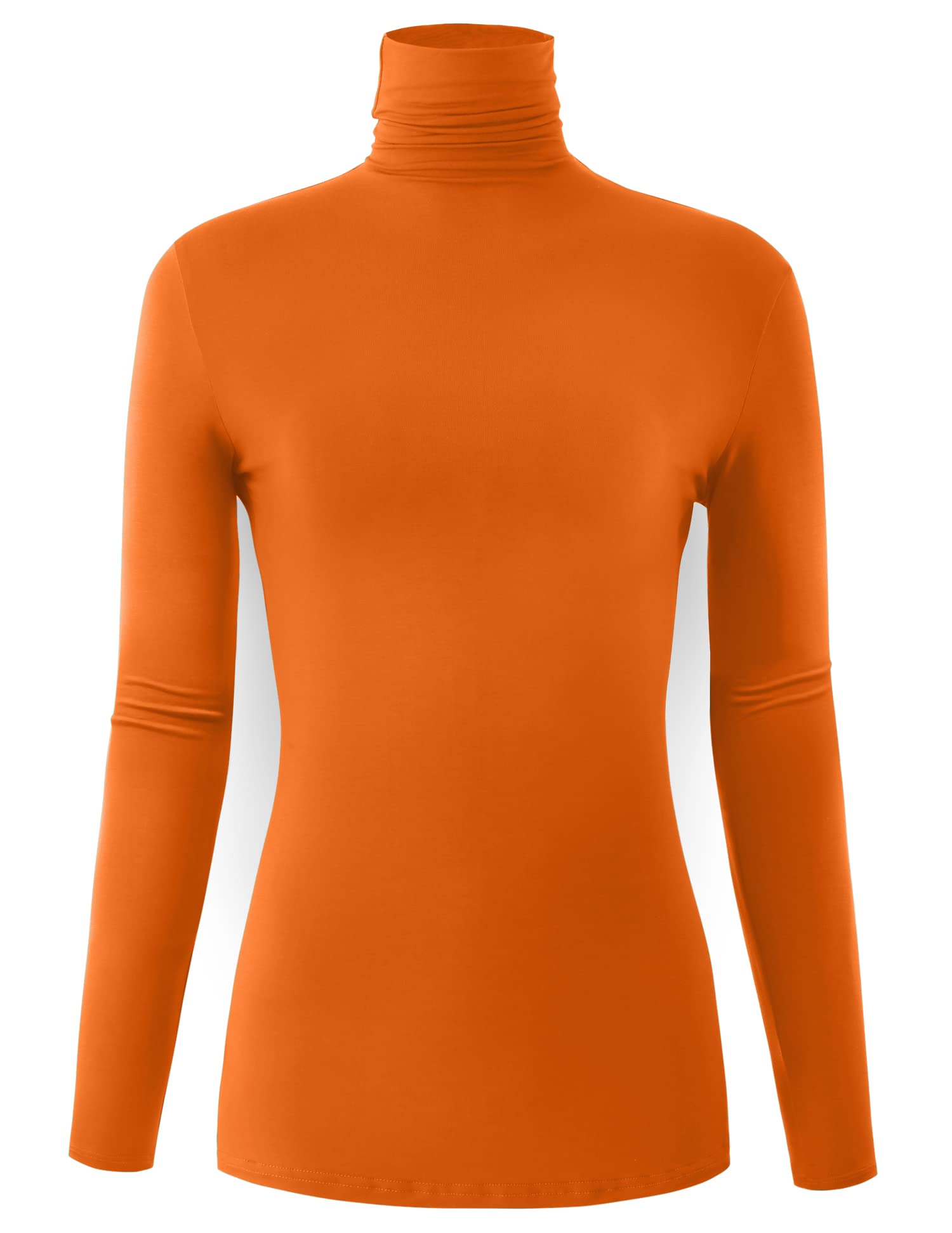AUHEGN Women's Long Sleeve Lightweight Turtleneck Top Pullover Casual Active Layer Tops Shirts