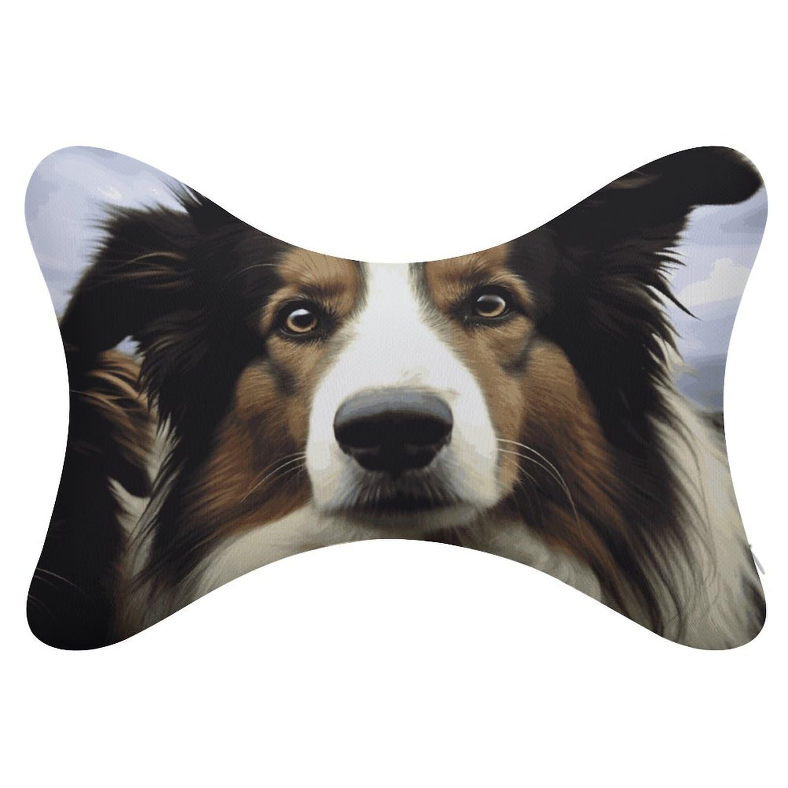Adfgyerh Style Sheep Dog Pillow ，Memory Foam Pillow Core，Cushion,Provide Neck Support，Car Pillows For Travel Car Seats And Home Offices.
