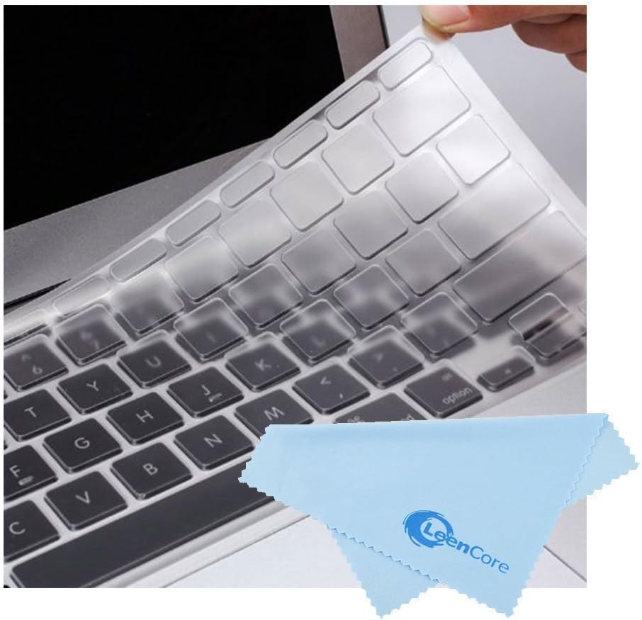 LeenCore Clear Ultra Thin Colorful Silicone Laptop Keyboard Skin Cover Protector for Lenovo IBM Thinkpad X240 X240s X230s US Layout + 1x Microfiber Cleaning Cloth from LeenCore