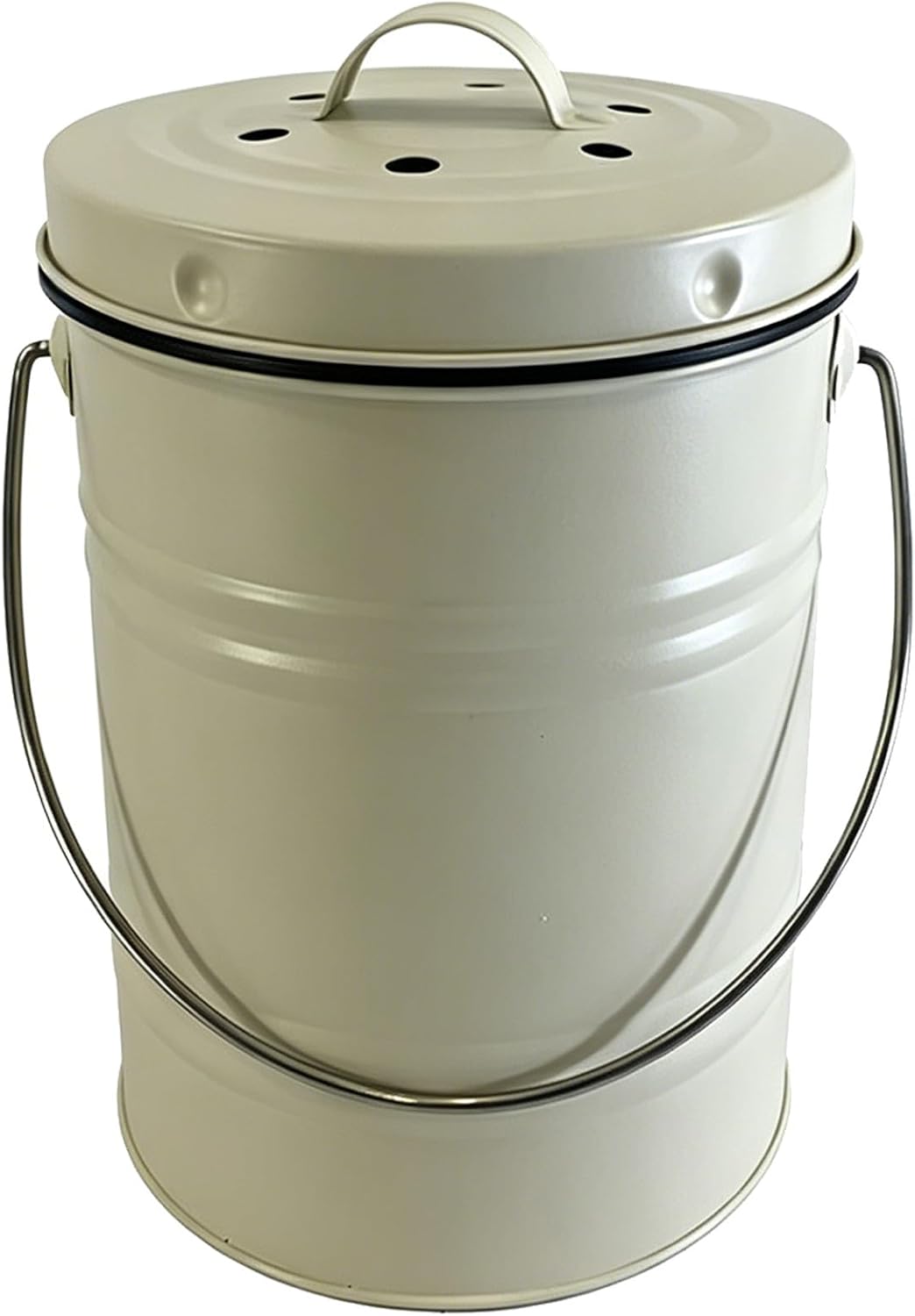 Toddmomy Small Kitchen Compost Bin: Countertop Food Waste Pail with Handles and Lid - Indoor Farmhouse Composting Canister for Trash Scraps & Waste Recycling