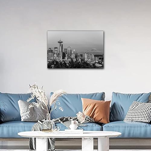 Vista 378 de 1 lienzo decorativo para pared, ferrocarril a través del bosque de pinos con niebla, decoración moderna para el hogar, sala de estar, arte de pared