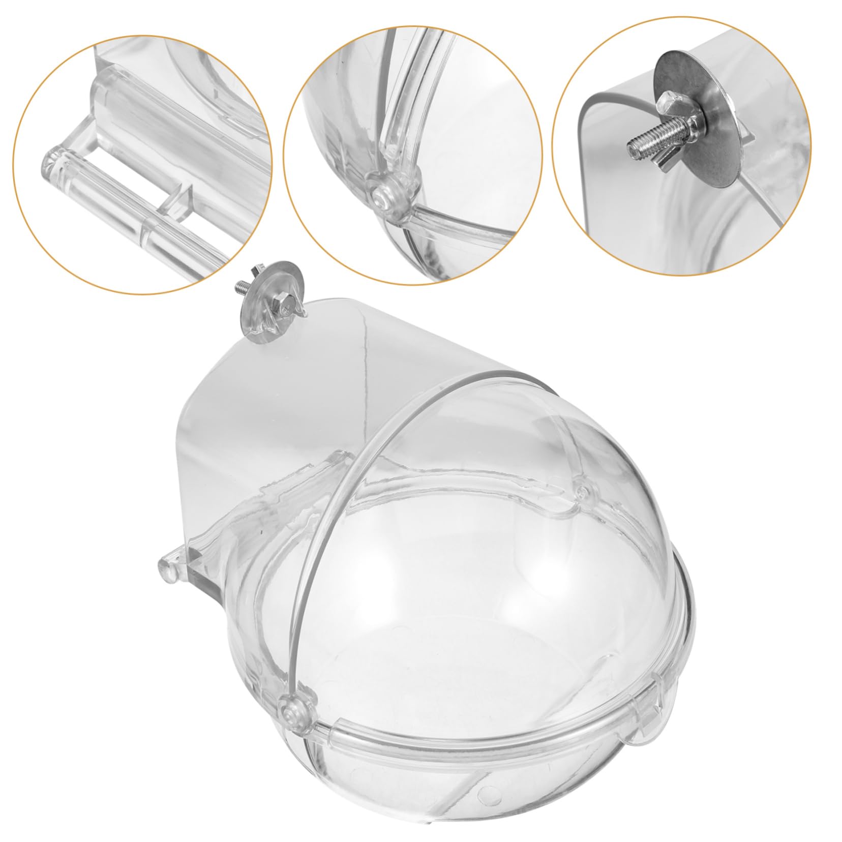 YARNOW 2 Pz Bagno per Uccelli Gabbia Alimentatore Gazebo Ratto Fontana Stagno Vasca Sospesa per Uccelli Pratica Vasca da Bagno a Pappagallo Vasca per Uccelli Plastica