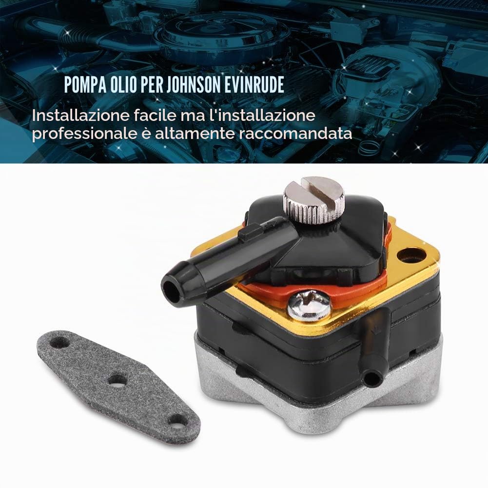 pompa benzina motore evinrude 15 cv + 18-7350 Pompa carburante, pompa di trasferimento carburante elettrica universale, pompa carburante olio auto e guarnizione 6 CV 8 CV 9,9 CV 15 CV Carburatore, Joh