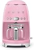 Smeg DCF02PKEU Filter Coffee Machine Aroma and Auto Start Function Glass Carafe up to 12 Cups 2 Intensity Levels Keep Warm Function 1050 W Pink