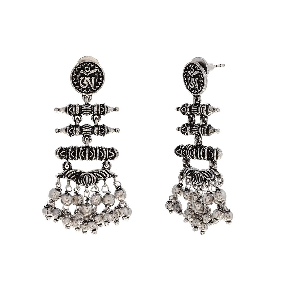 Bodhi Tashi Earrings, Spiritual Charm
