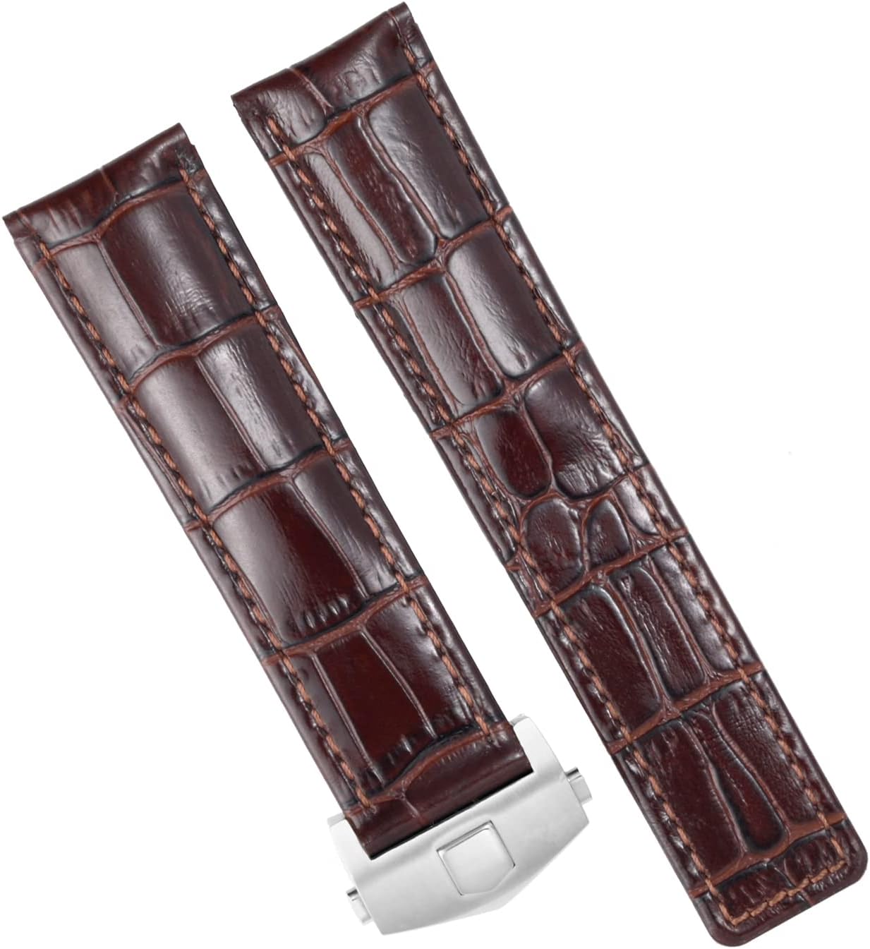 DISMAY Leather Watch Band Strap Made for Tag Heuer Watches with 20mm Lug