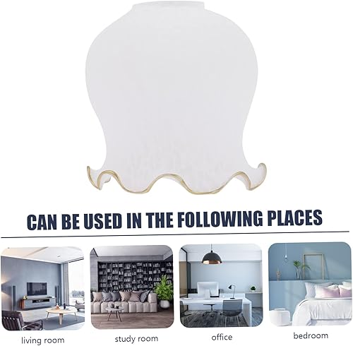 Miniatura 2 de DOITOOL Pantalla de cristal para lámpara de mesa, cubierta de pantalla de vidrio esmerilado, pantalla de vidrio de repuesto, pantalla decorativa,