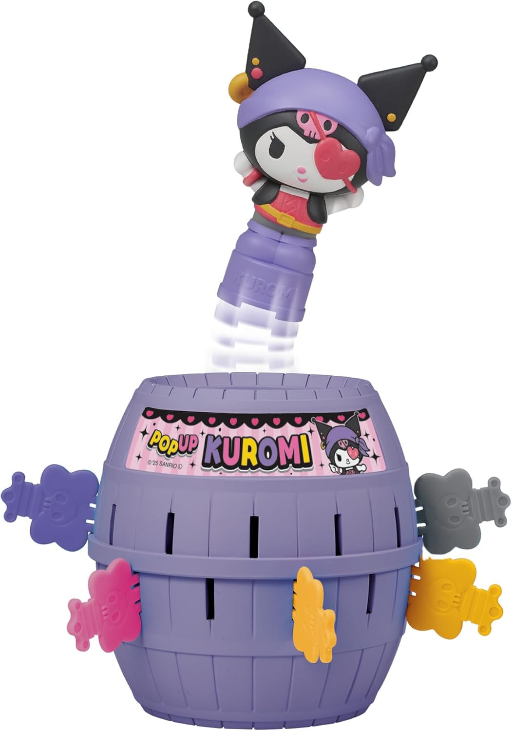 TOMY Pop Up Kuromi Game - Fast-Paced Surprise Action Game with Pop-Up Figure – Officially Licensed Kuromi from Sanrio - 2–4 Players - Ages 4+