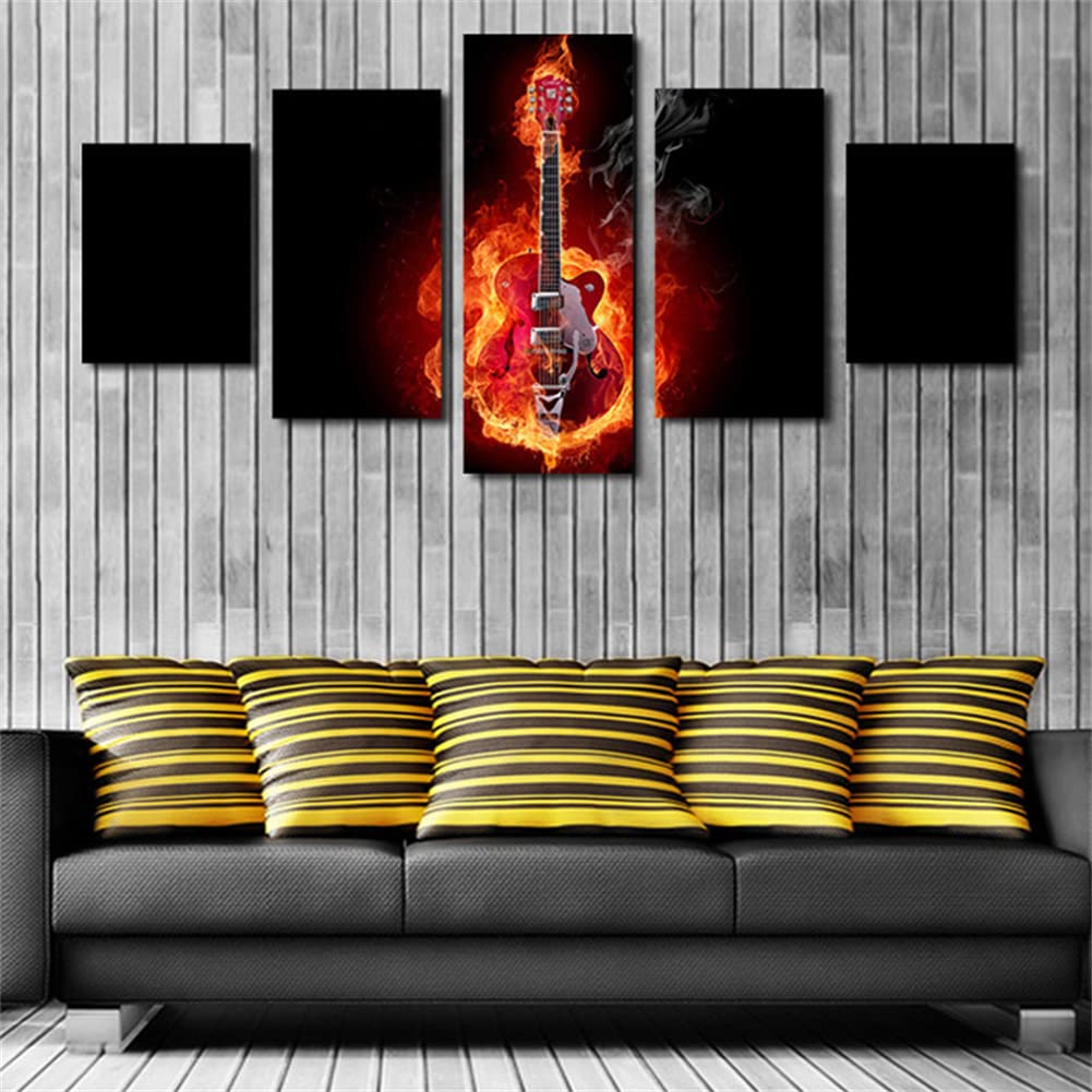 Peinture diamant grand format pour sublimer votre salon avec un motif de loups