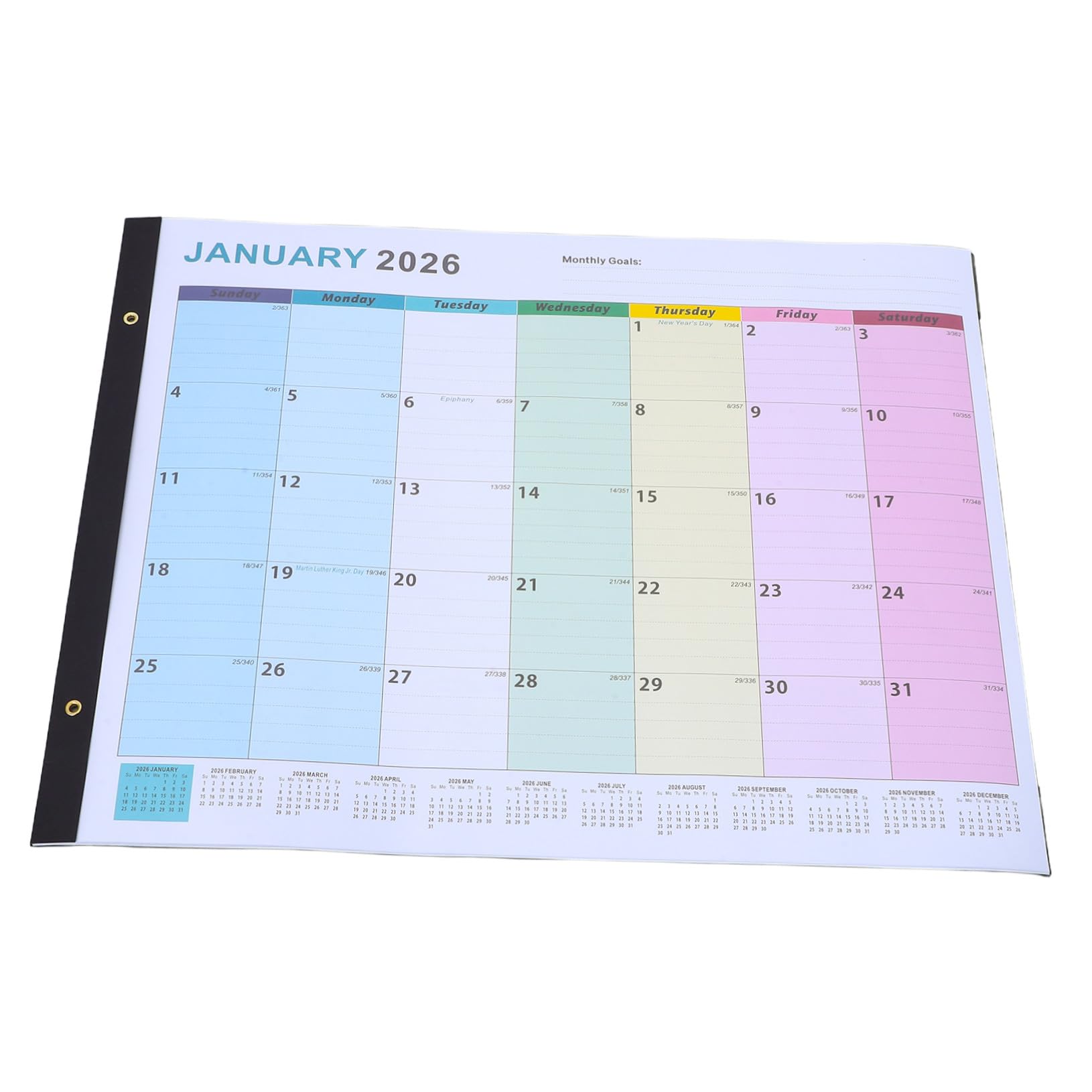 Bürokalender großes Wandkalenderplakat Heimkalender Wandkalender für Monat Englischer Kalender